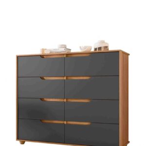 Exotic Designs Modern Doble Chest Of Draws – Natural & Titanium