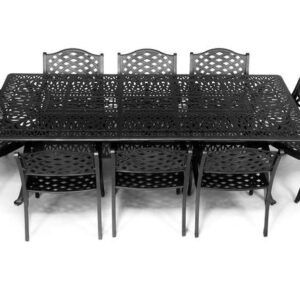 Buy Black 8 Seater Victoria Aluminum Patio Set Online South Africa - Global Links SA