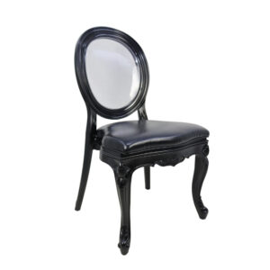 Buy Black Louis Resin Chair with Clear Back Online South Africa - Global Links SA