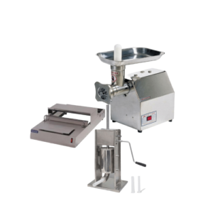 Buy Butcher Combo Deal – Meat Mincer 12″ + 7L Sausage Filler + Wrapping Machine Online South Africa - Global Links SA