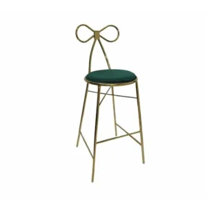 R370. Metal Leg Bar Chair With Velvet Cushion – Green | Event Chairs South Africa